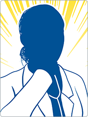Silhouette of a doctor.